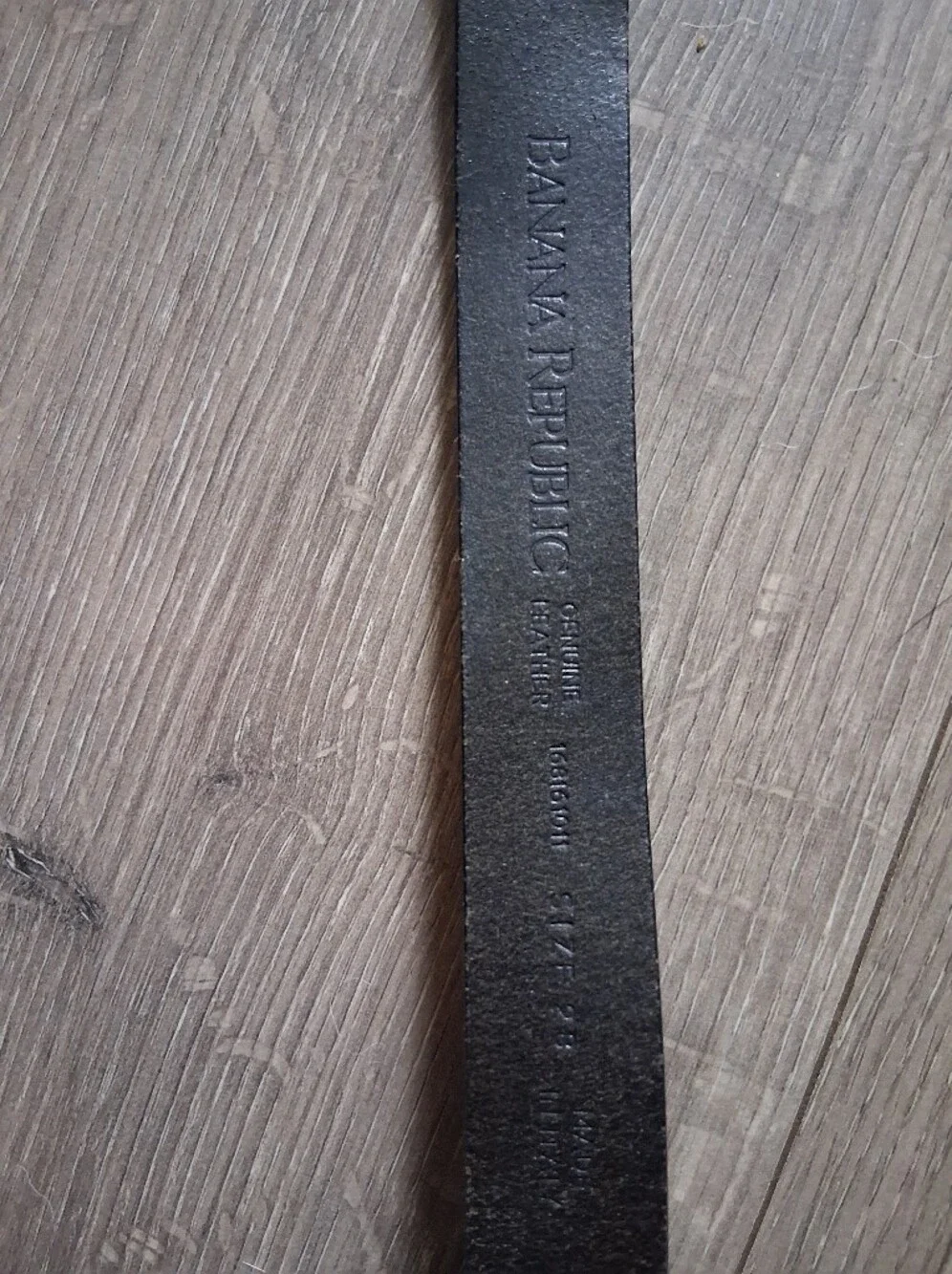 Banana Republic Black Leather Belt With Silver Hardware